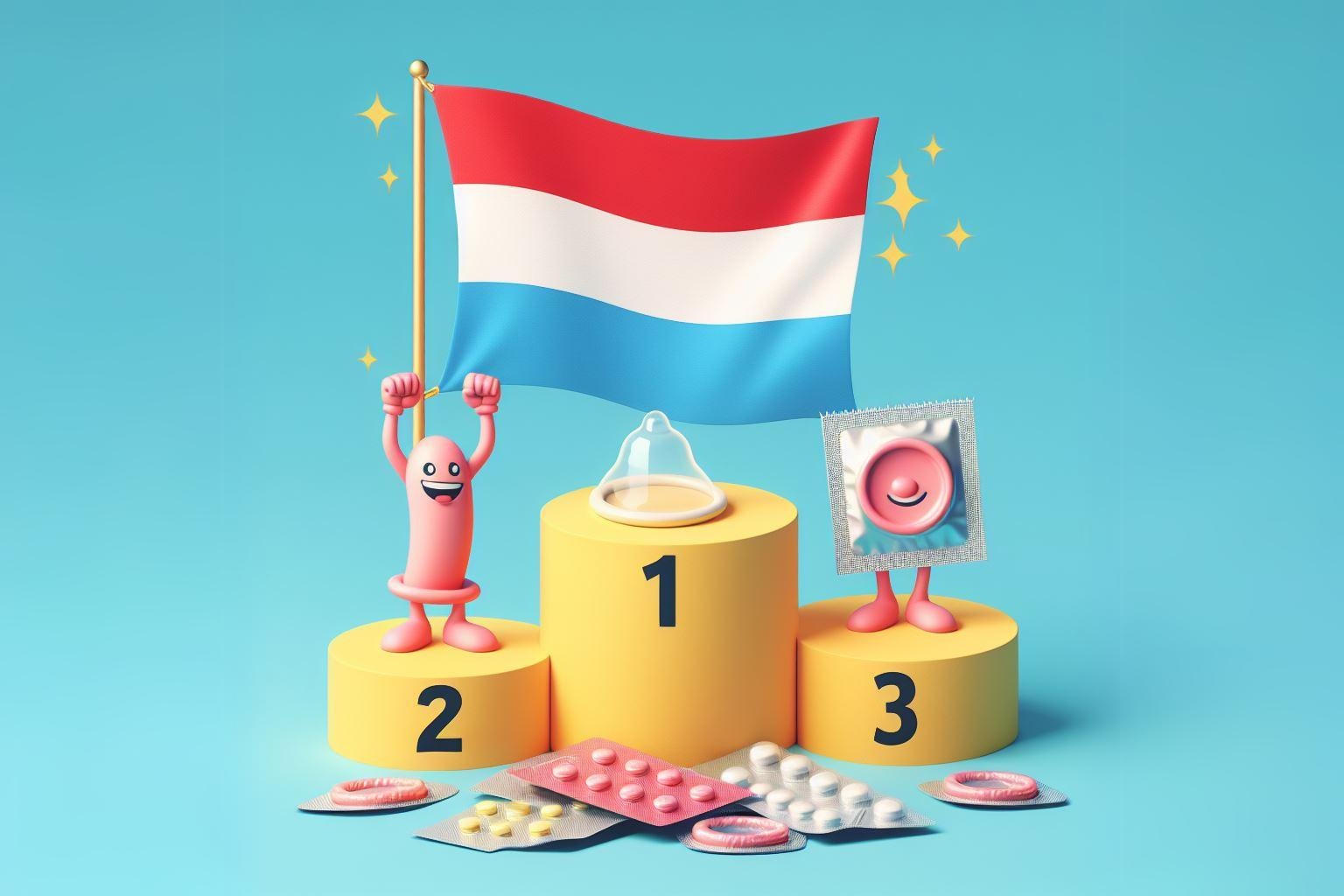 Lá cờ Luxembourg đứng số 1 trên bục chiến thắng về biện pháp tránh thai