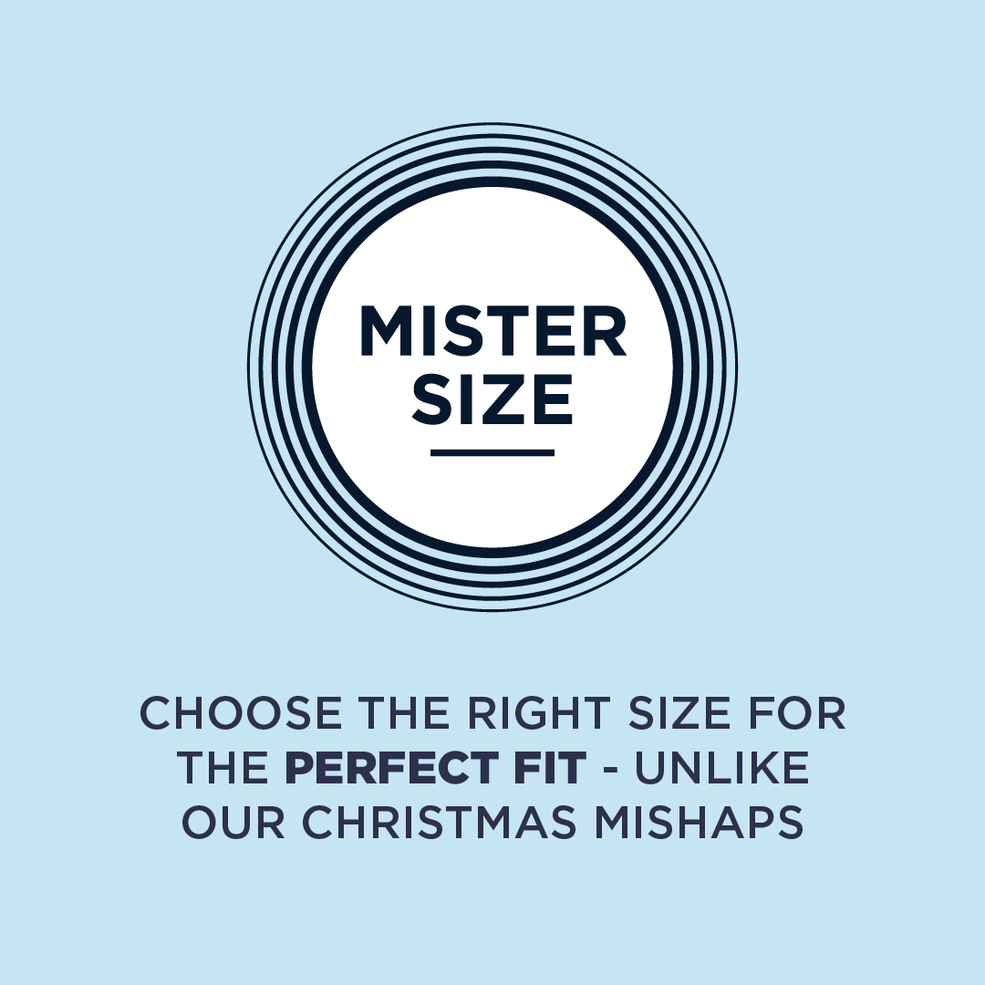 Logo Mister Size kèm dòng chữ bên dưới: Chọn size phù hợp để vừa vặn hoàn hảo