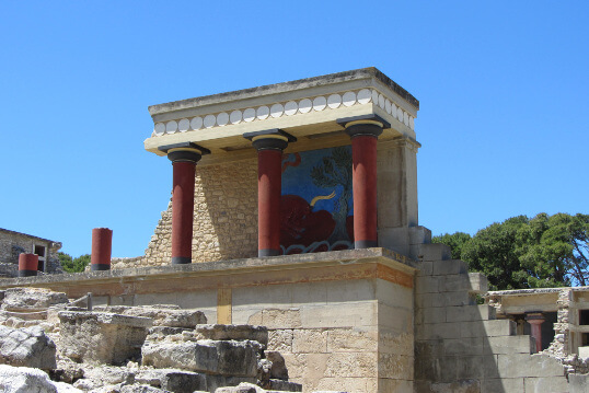 Ruinien des Palastes von Knossos auf Kreta